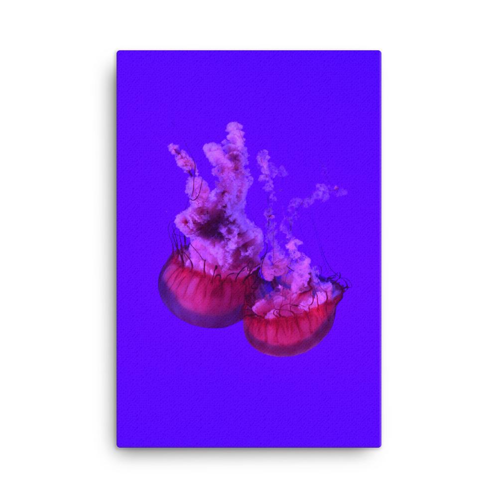 Pinke Qualle -  Leinwand 61x91 cm artlia