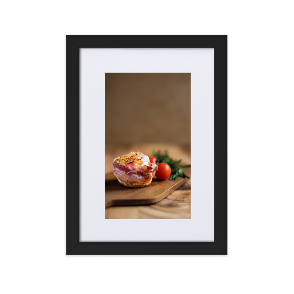 Poster mit Passepartout - Guten Appetit Schwarz / 21×30 cm artlia