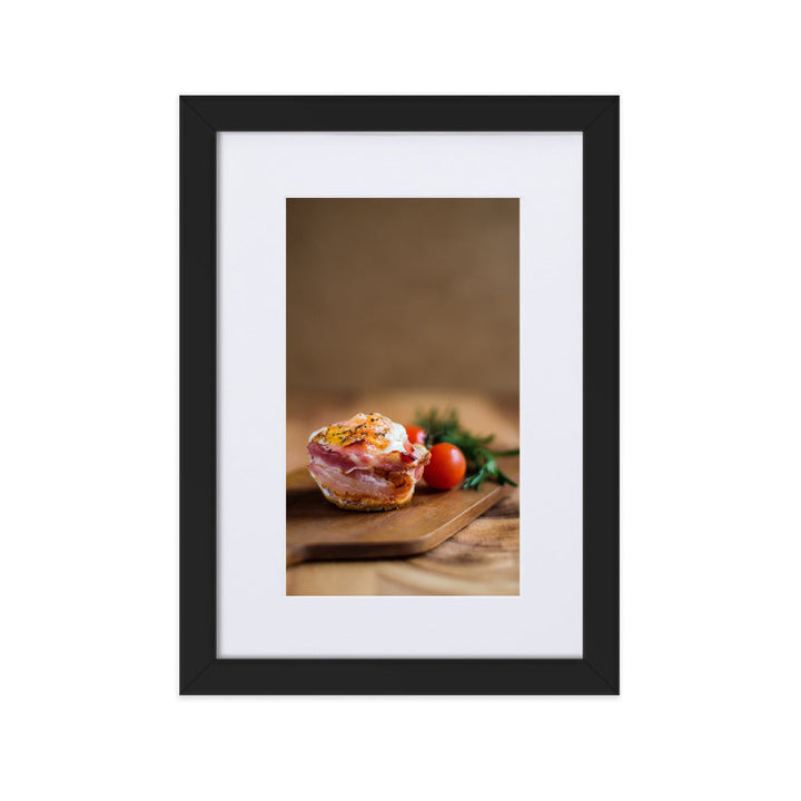 Poster mit Passepartout - Guten Appetit Schwarz / 21×30 cm artlia