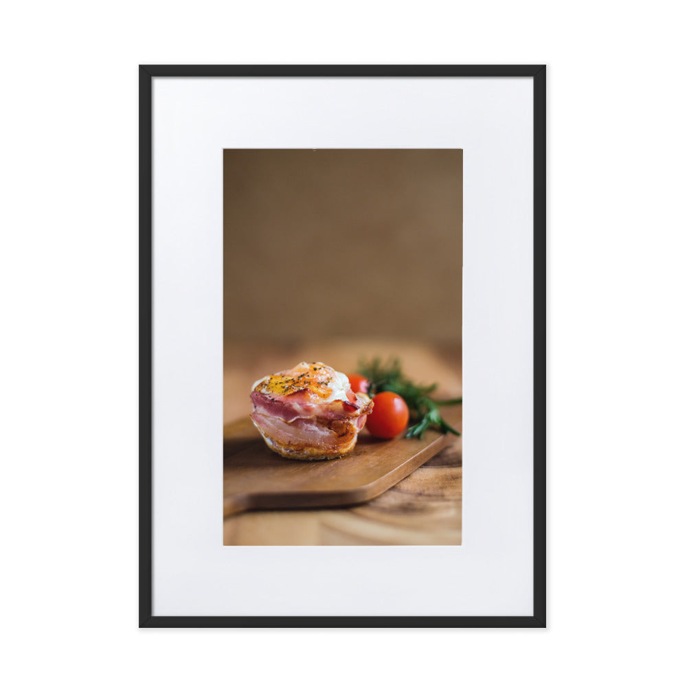 Poster mit Passepartout - Guten Appetit Schwarz / 50×70 cm artlia