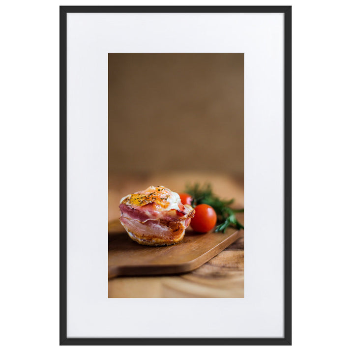 Poster mit Passepartout - Guten Appetit Schwarz / 61×91 cm artlia