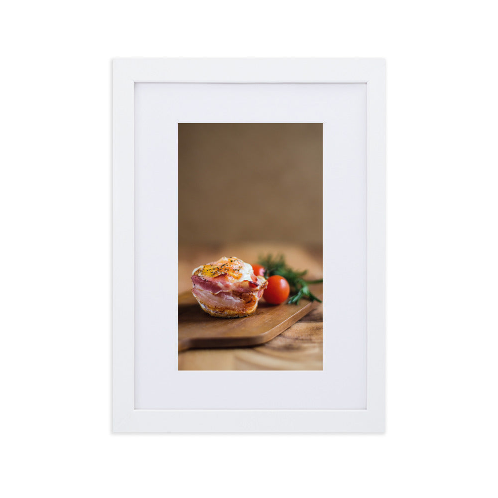 Poster mit Passepartout - Guten Appetit Weiß / 21×30 cm artlia