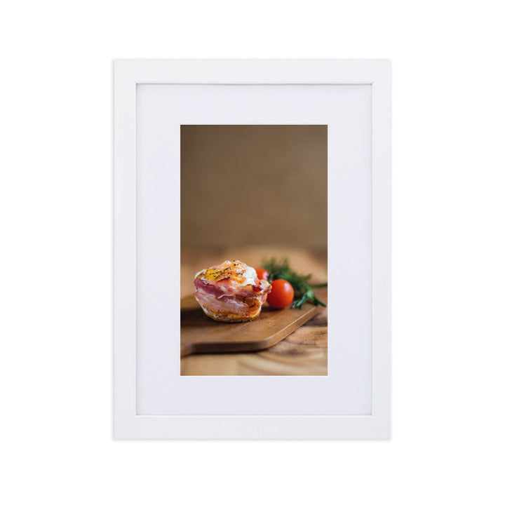 Poster mit Passepartout - Guten Appetit Weiß / 21×30 cm artlia