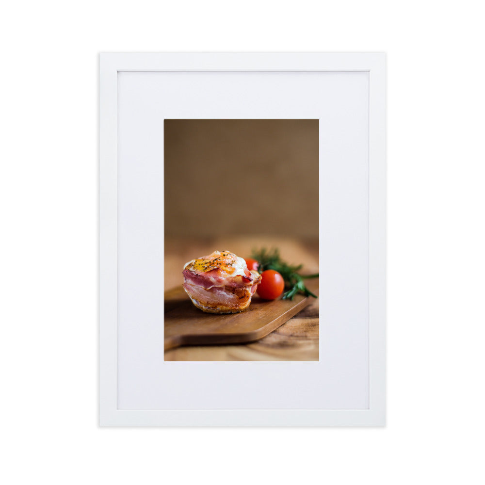 Poster mit Passepartout - Guten Appetit Weiß / 30×40 cm artlia