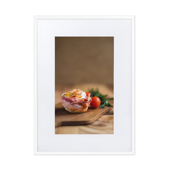 Poster mit Passepartout - Guten Appetit Weiß / 50×70 cm artlia