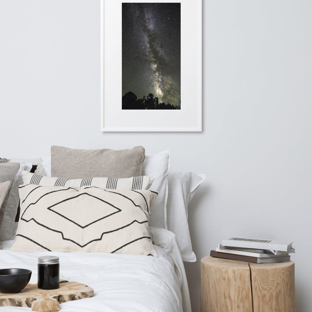 Poster mit Passepartout - Sternenhimmel Starry sky artlia