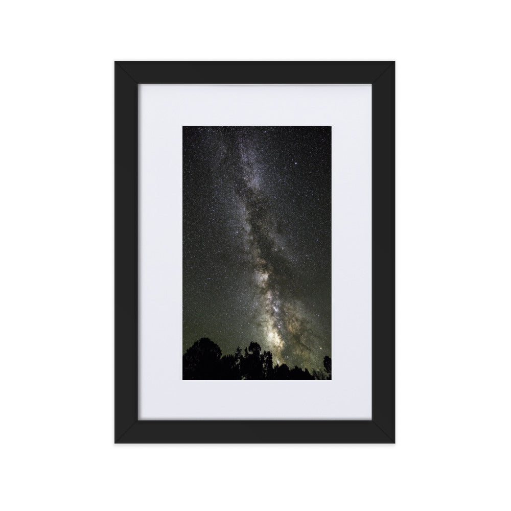 Poster mit Passepartout - Sternenhimmel Starry sky Schwarz / 21×30 cm artlia