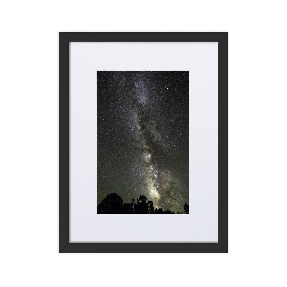 Poster mit Passepartout - Sternenhimmel Starry sky Schwarz / 30×40 cm artlia