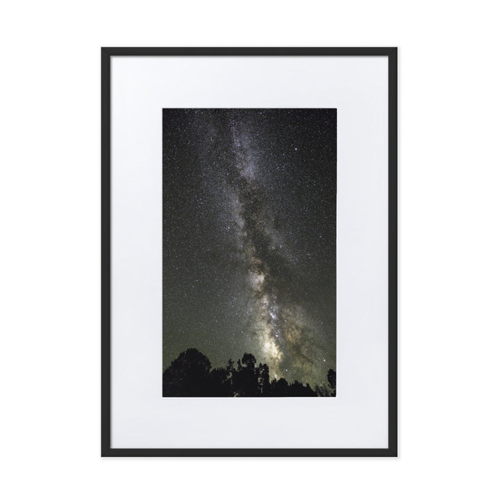 Poster mit Passepartout - Sternenhimmel Starry sky Schwarz / 50×70 cm artlia