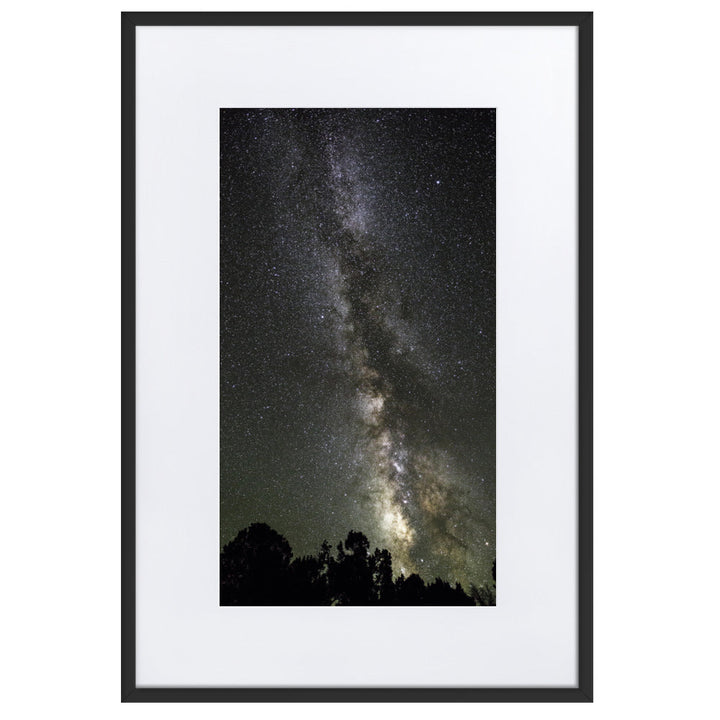 Poster mit Passepartout - Sternenhimmel Starry sky Schwarz / 61×91 cm artlia