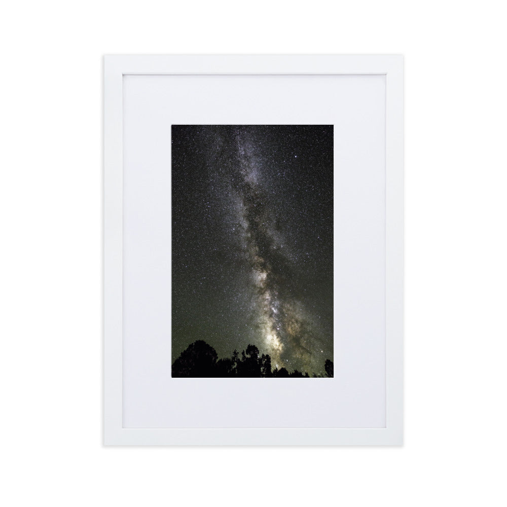 Poster mit Passepartout - Sternenhimmel Starry sky Weiß / 30×40 cm artlia