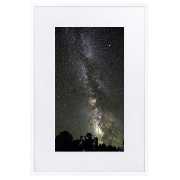 Poster mit Passepartout - Sternenhimmel Starry sky Weiß / 61×91 cm artlia