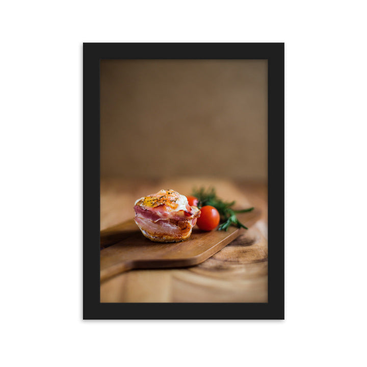 Poster mit Rahmen - Guten Appetit Schwarz / 21×30 cm artlia