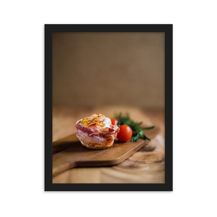 Poster mit Rahmen - Guten Appetit Schwarz / 30×40 cm artlia