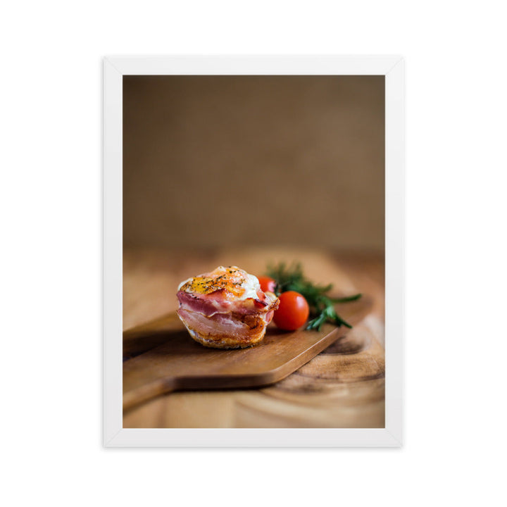 Poster mit Rahmen - Guten Appetit Weiß / 30×40 cm artlia