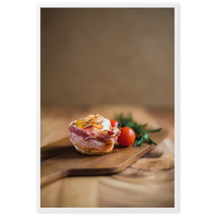 Poster mit Rahmen - Guten Appetit Weiß / 61×91 cm artlia