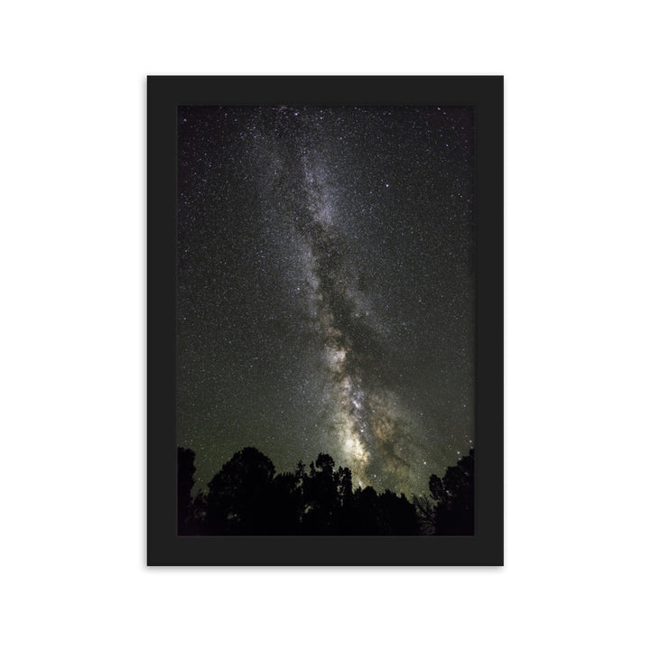 Poster mit Rahmen - Sternenhimmel Starry sky Schwarz / 21×30 cm artlia