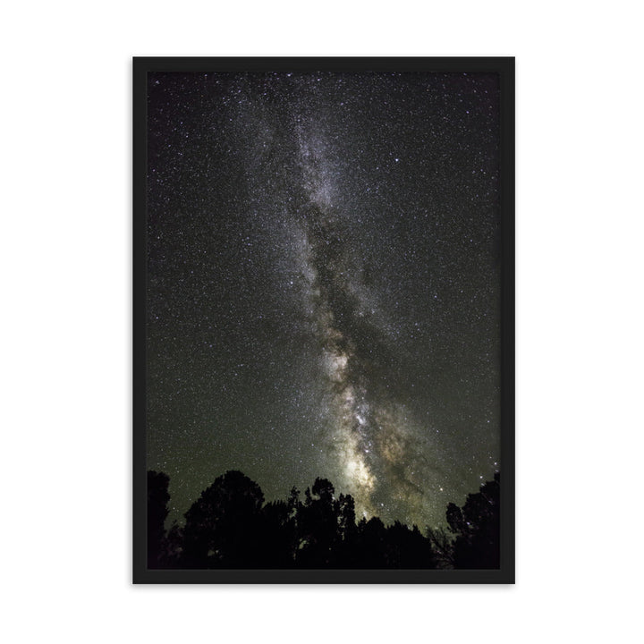 Poster mit Rahmen - Sternenhimmel Starry sky Schwarz / 50×70 cm artlia