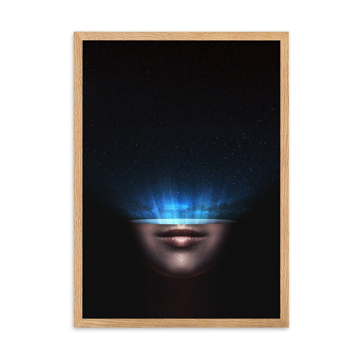 Poster mit Rahmen - Universum im Kopf Oak / 50×70 cm artlia