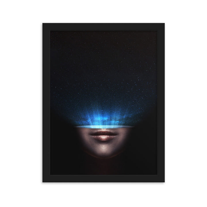 Poster mit Rahmen - Universum im Kopf Schwarz / 30×40 cm artlia