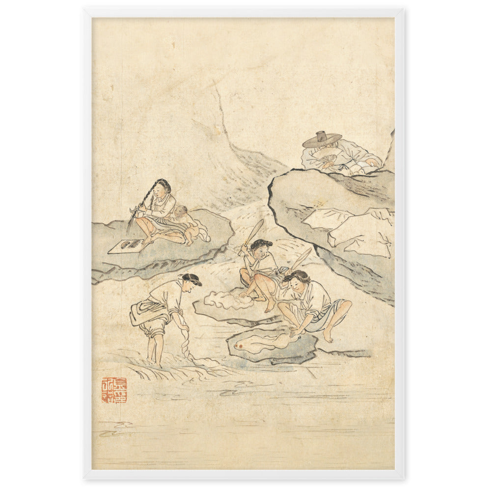 Poster - Wäscherei, Kim Hong-do artlia