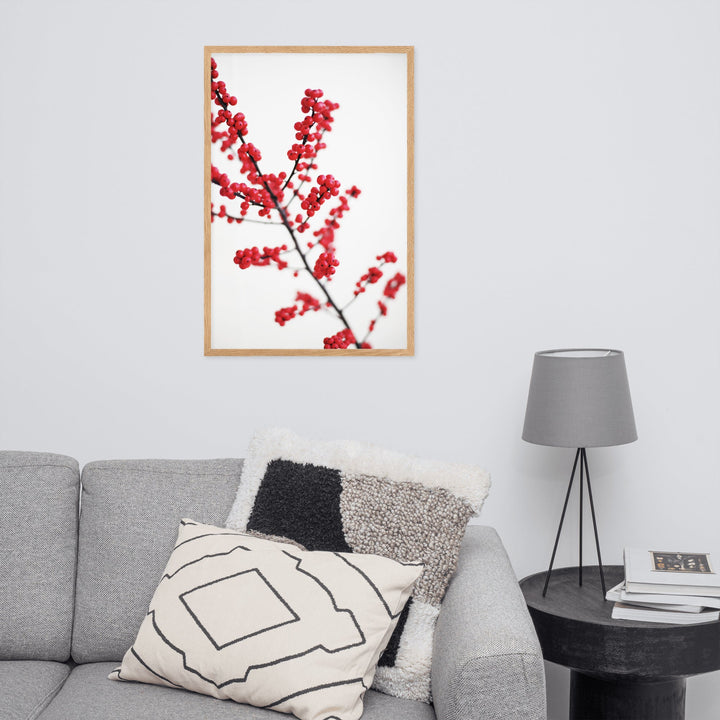 Red Berries - Poster im Rahmen artlia