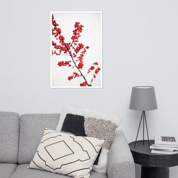 Red Berries - Poster im Rahmen artlia