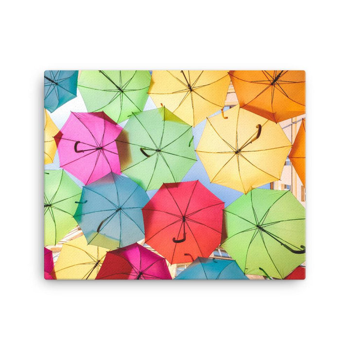 Regenbogenschirm - Leinwand 41x51 cm artlia