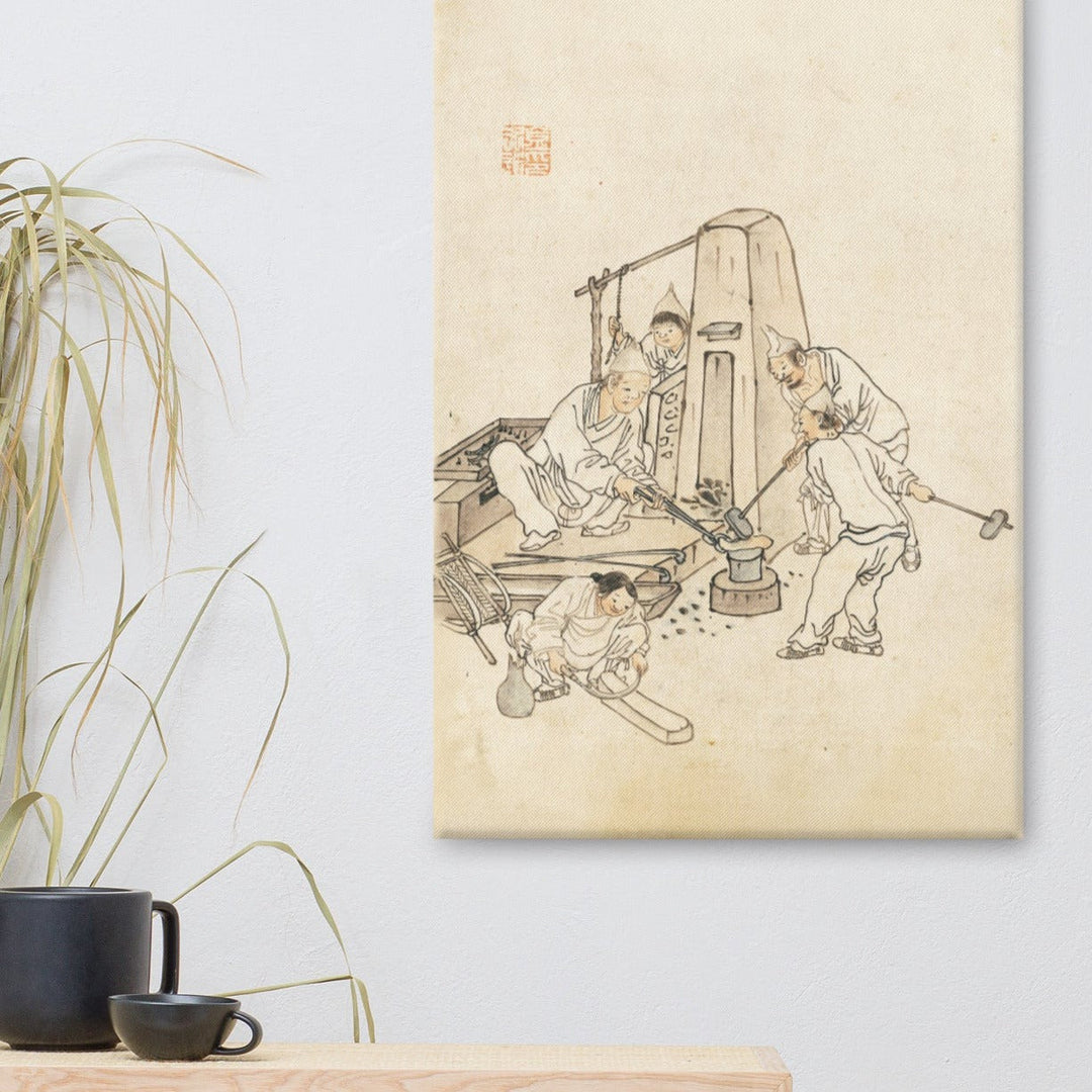 Schmiede, Kim Hong-do - Leinwand artlia