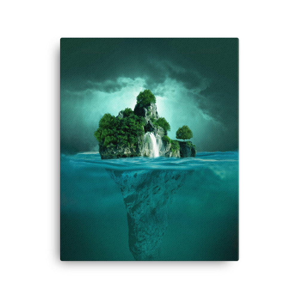 schwimmende Insel - Leinwand 41x51 cm artlia