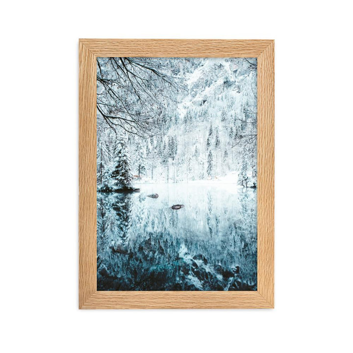 Snow Landscape 4 - Poster im Rahmen Oak / 21×30 cm artlia