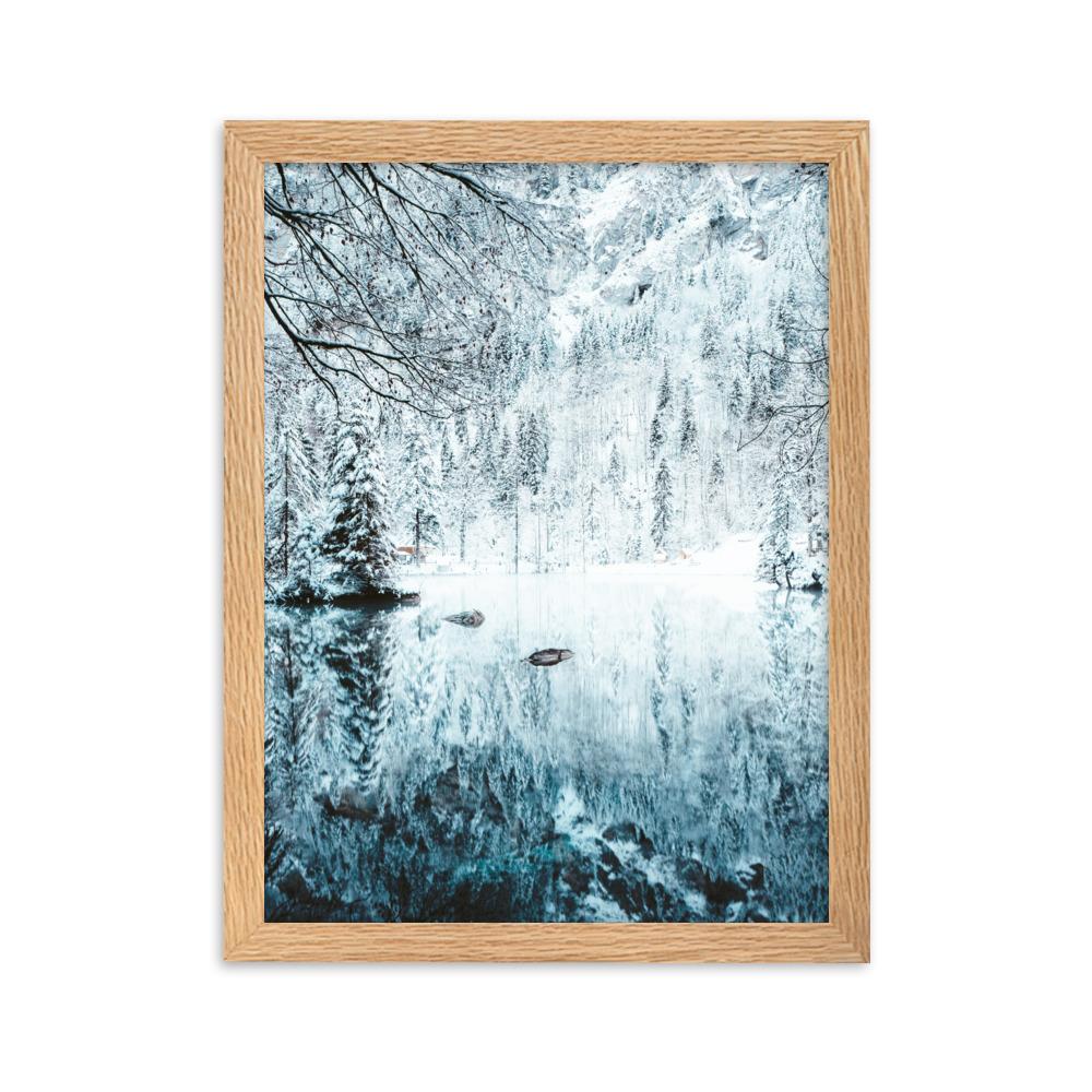 Snow Landscape 4 - Poster im Rahmen Oak / 30×40 cm artlia