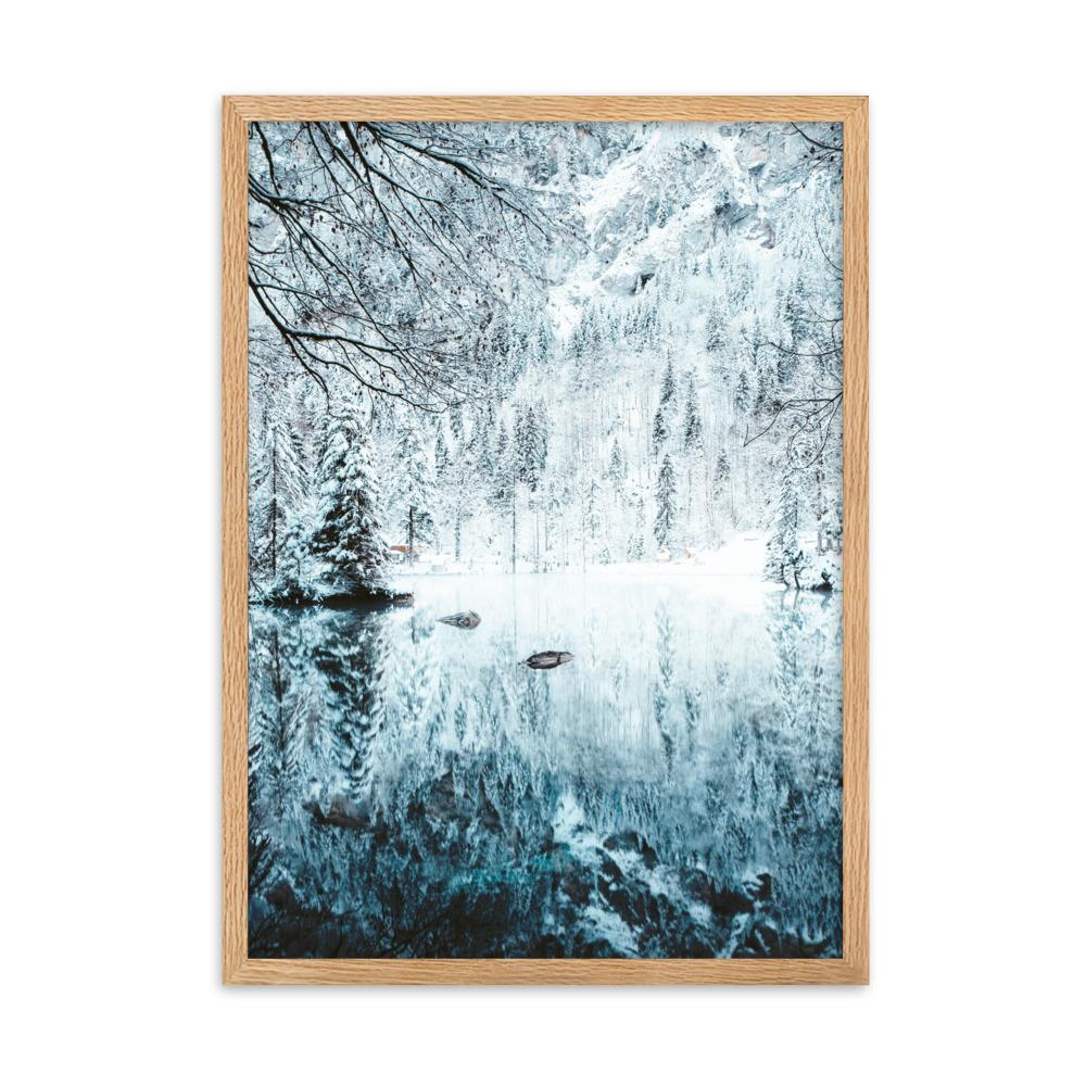 Snow Landscape 4 - Poster im Rahmen Oak / 50×70 cm artlia