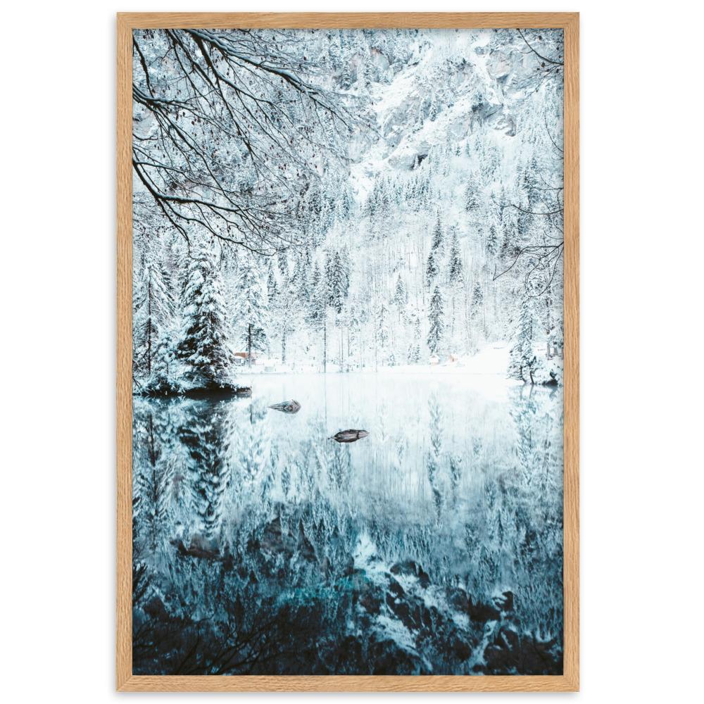 Snow Landscape 4 - Poster im Rahmen Oak / 61×91 cm artlia