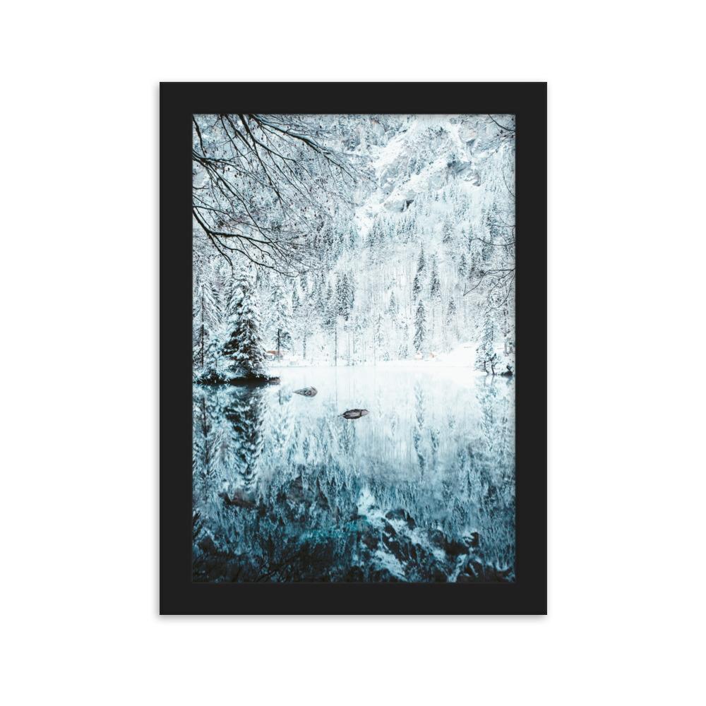 Snow Landscape 4 - Poster im Rahmen Schwarz / 21×30 cm artlia