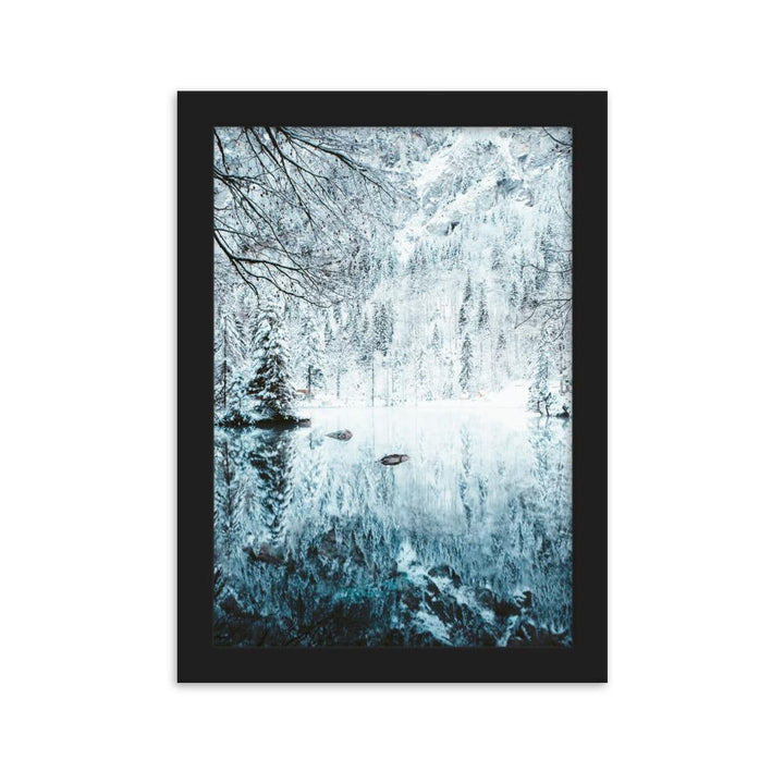 Snow Landscape 4 - Poster im Rahmen Schwarz / 21×30 cm artlia