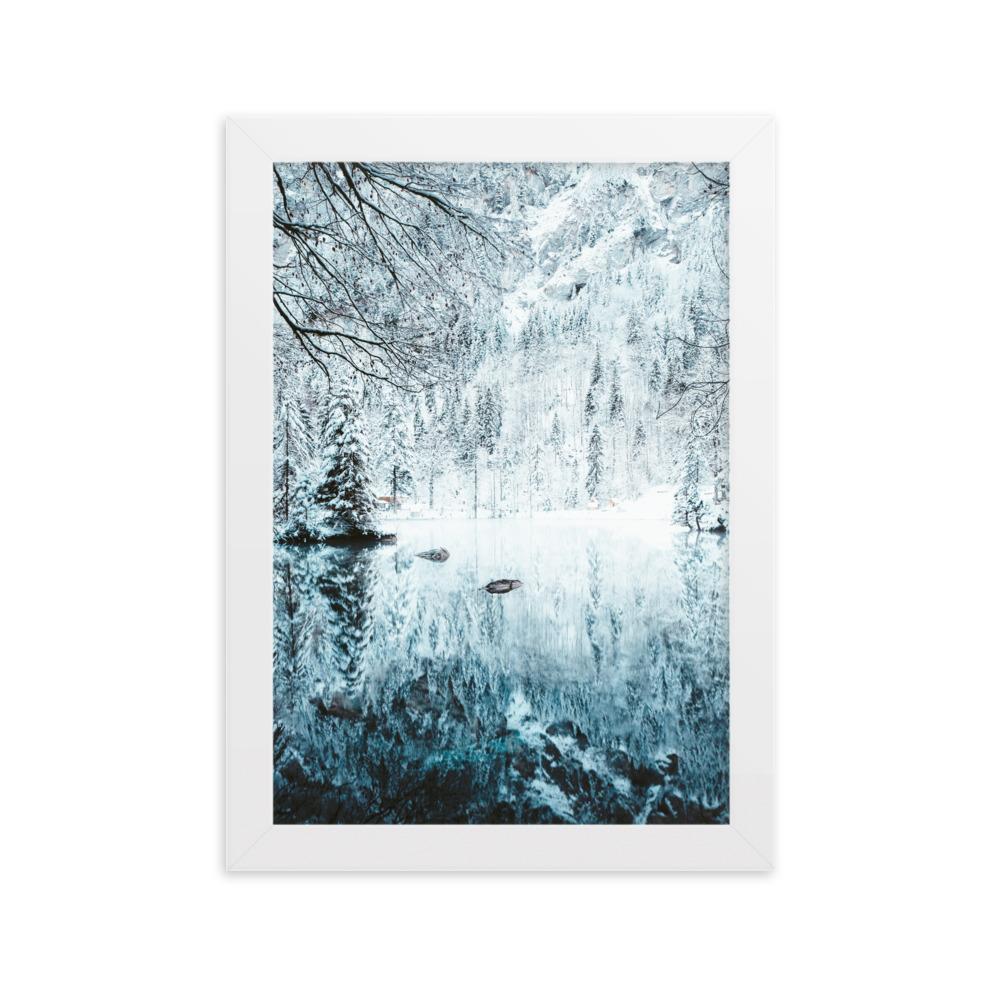 Snow Landscape 4 - Poster im Rahmen Weiß / 21×30 cm artlia