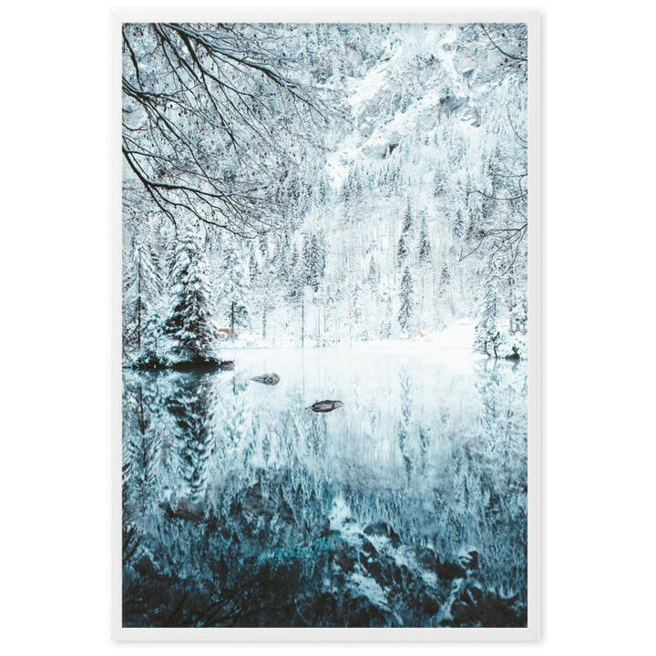 Snow Landscape 4 - Poster im Rahmen Weiß / 61×91 cm artlia