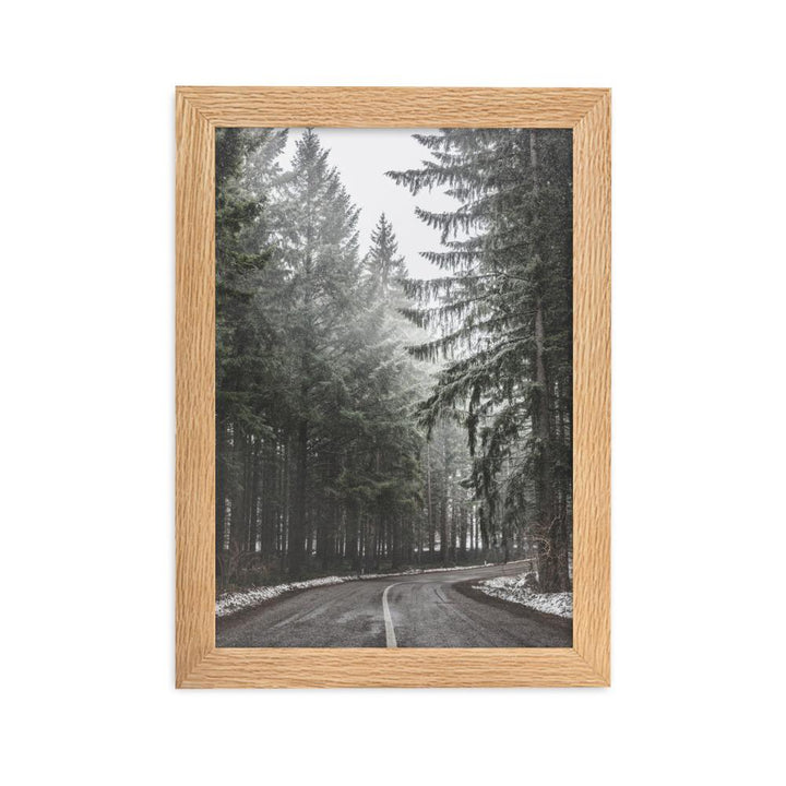 Snow Landscape 6 - Poster im Rahmen Oak / 21×30 cm artlia