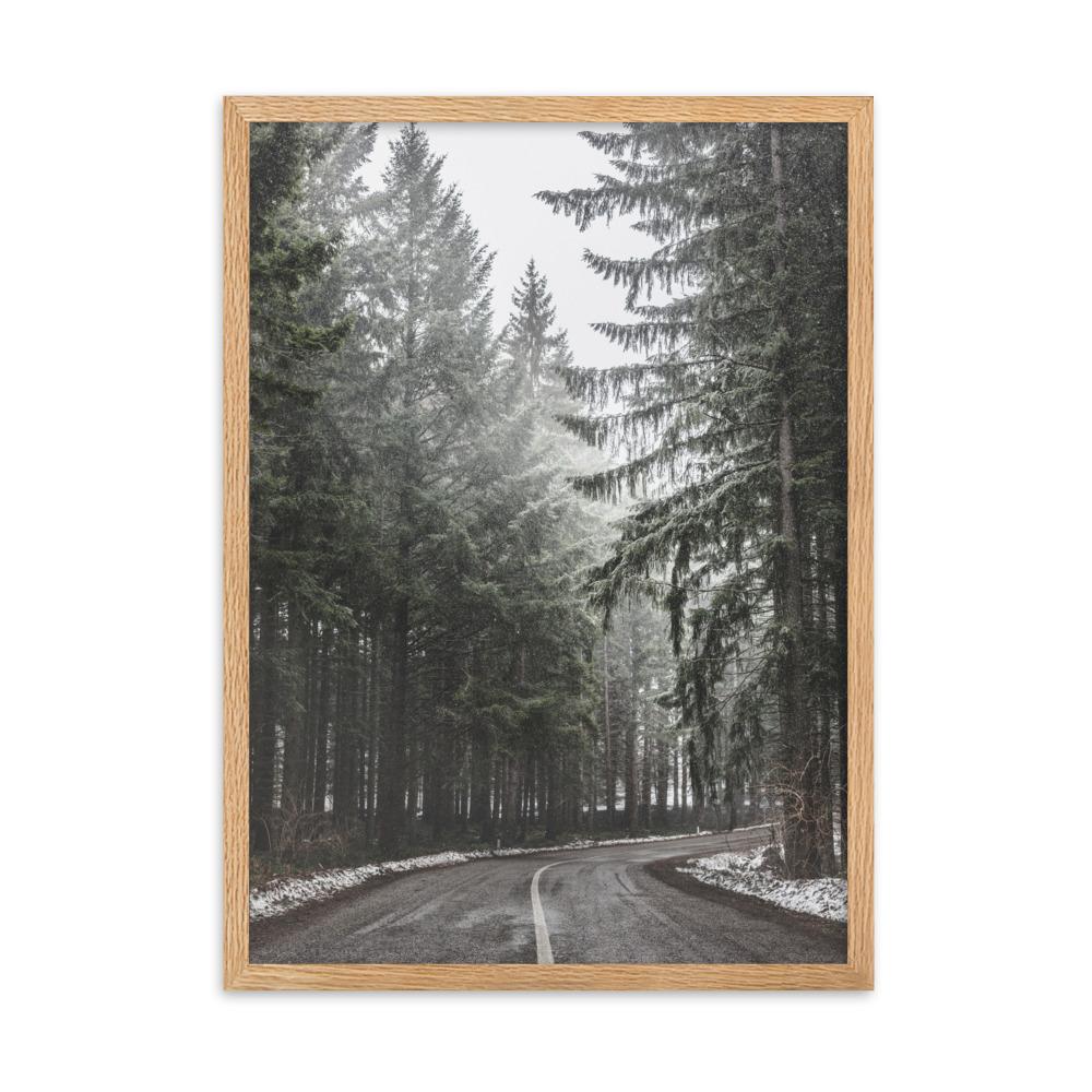 Snow Landscape 6 - Poster im Rahmen Oak / 50×70 cm artlia