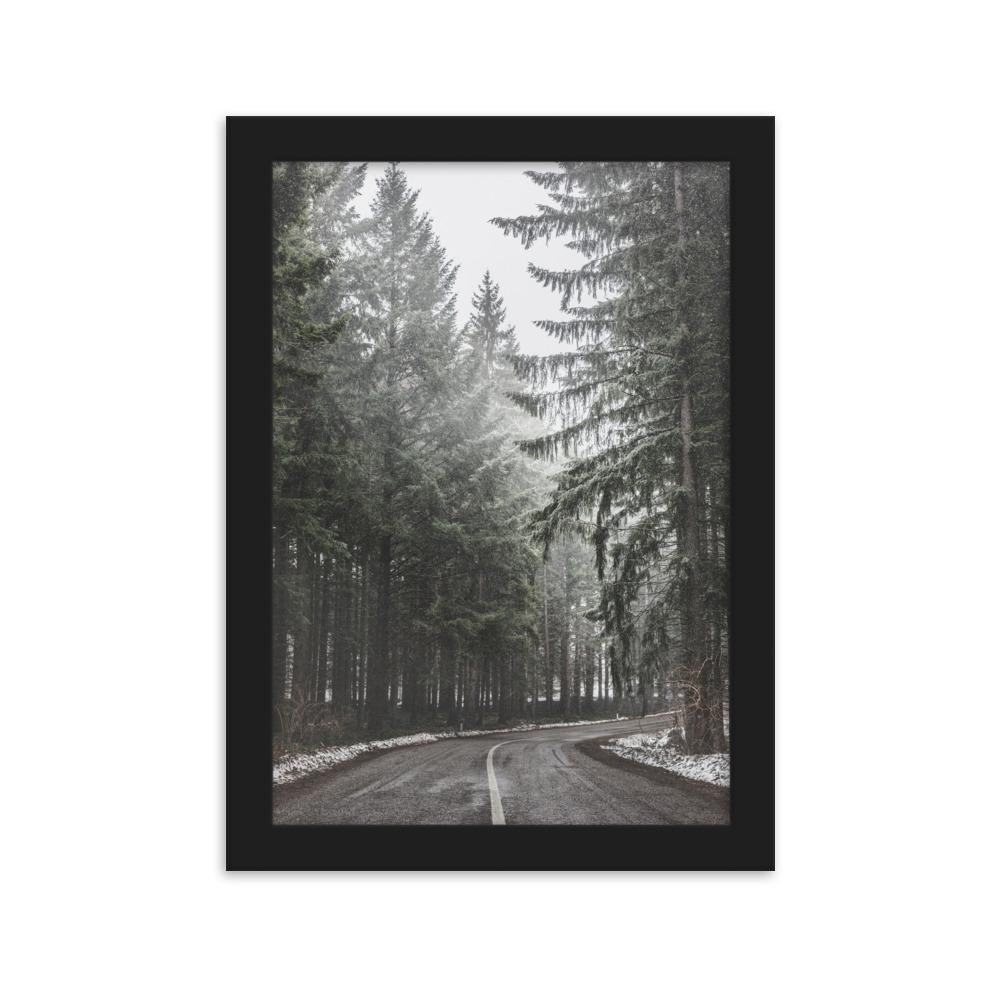 Snow Landscape 6 - Poster im Rahmen Schwarz / 21×30 cm artlia