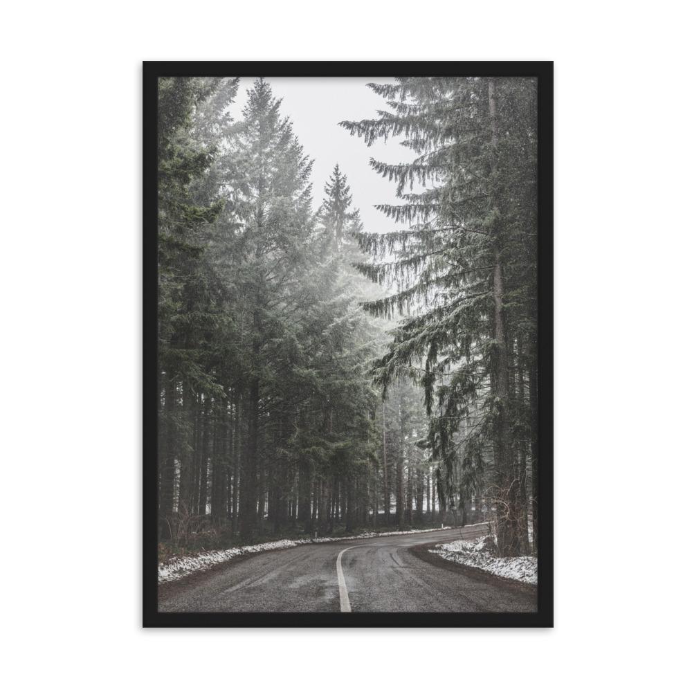 Snow Landscape 6 - Poster im Rahmen Schwarz / 50×70 cm artlia