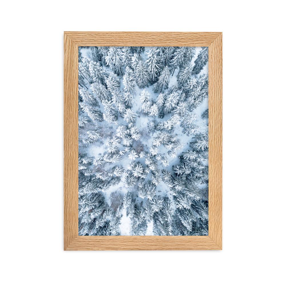 Snow Landscape 7 - Poster im Rahmen Oak / 21×30 cm artlia