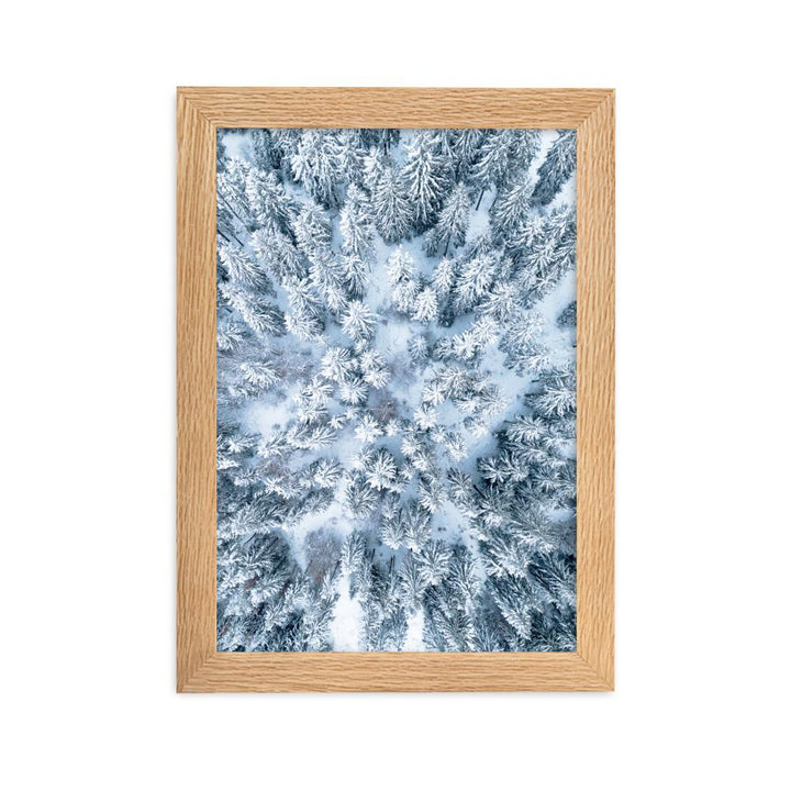 Snow Landscape 7 - Poster im Rahmen Oak / 21×30 cm artlia