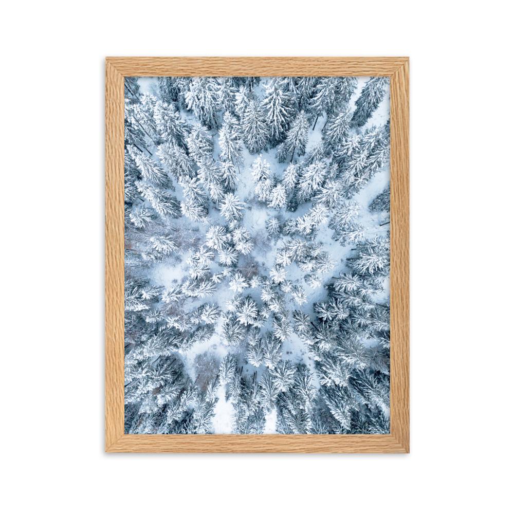 Snow Landscape 7 - Poster im Rahmen Oak / 30×40 cm artlia