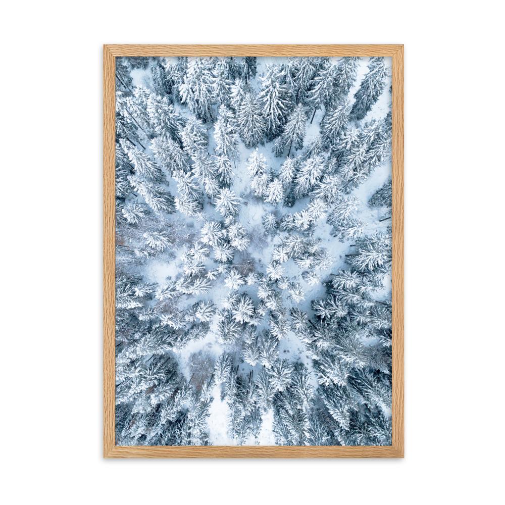 Snow Landscape 7 - Poster im Rahmen Oak / 50×70 cm artlia