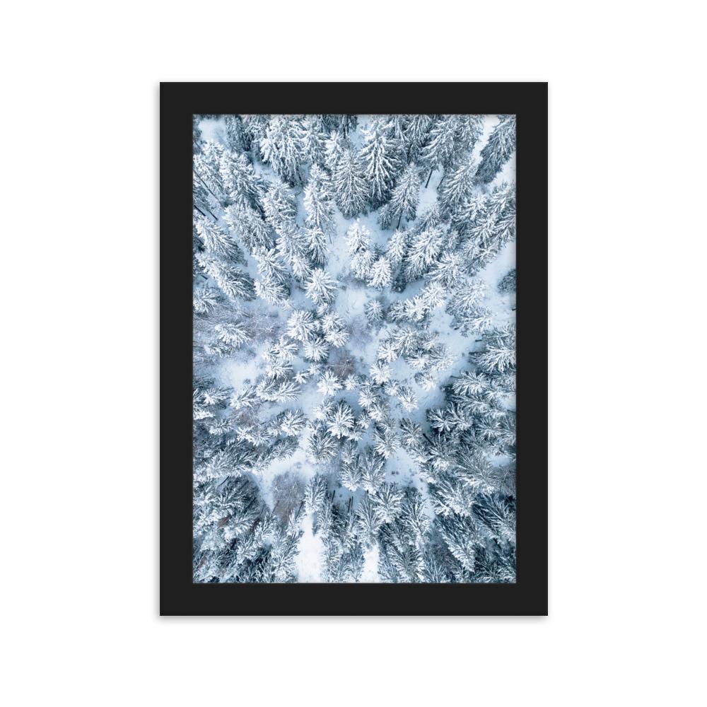 Snow Landscape 7 - Poster im Rahmen Schwarz / 21×30 cm artlia