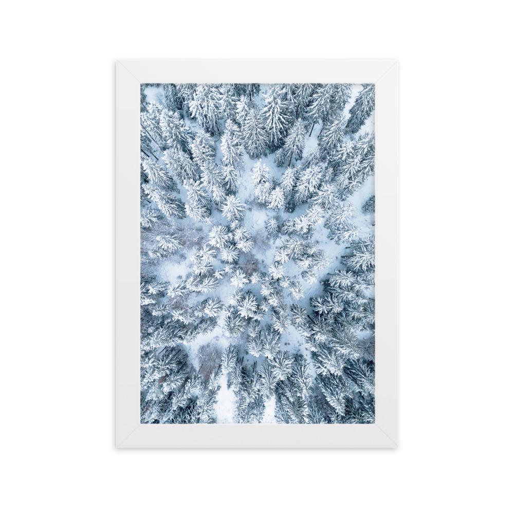 Snow Landscape 7 - Poster im Rahmen Weiß / 21×30 cm artlia