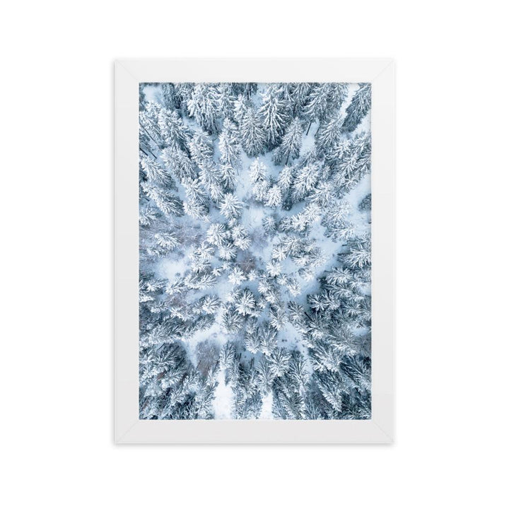 Snow Landscape 7 - Poster im Rahmen Weiß / 21×30 cm artlia