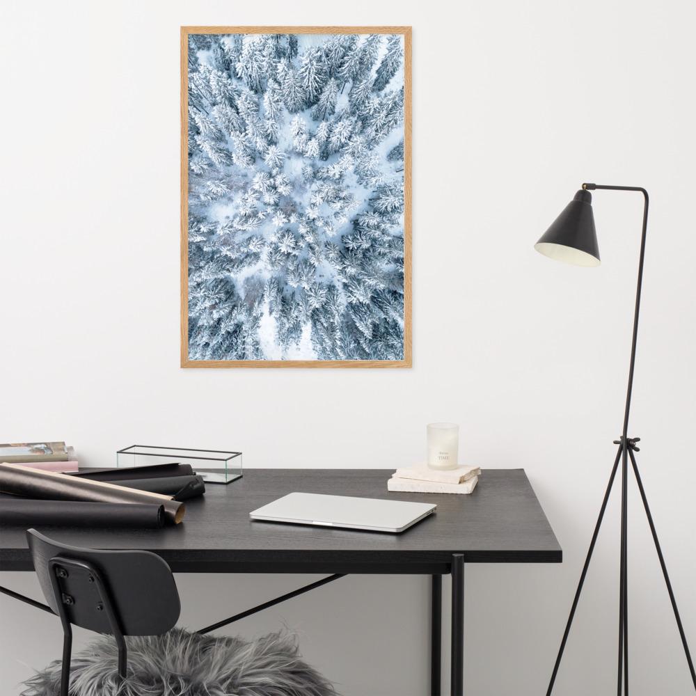 Snow Landscape 7 - Poster im Rahmen artlia